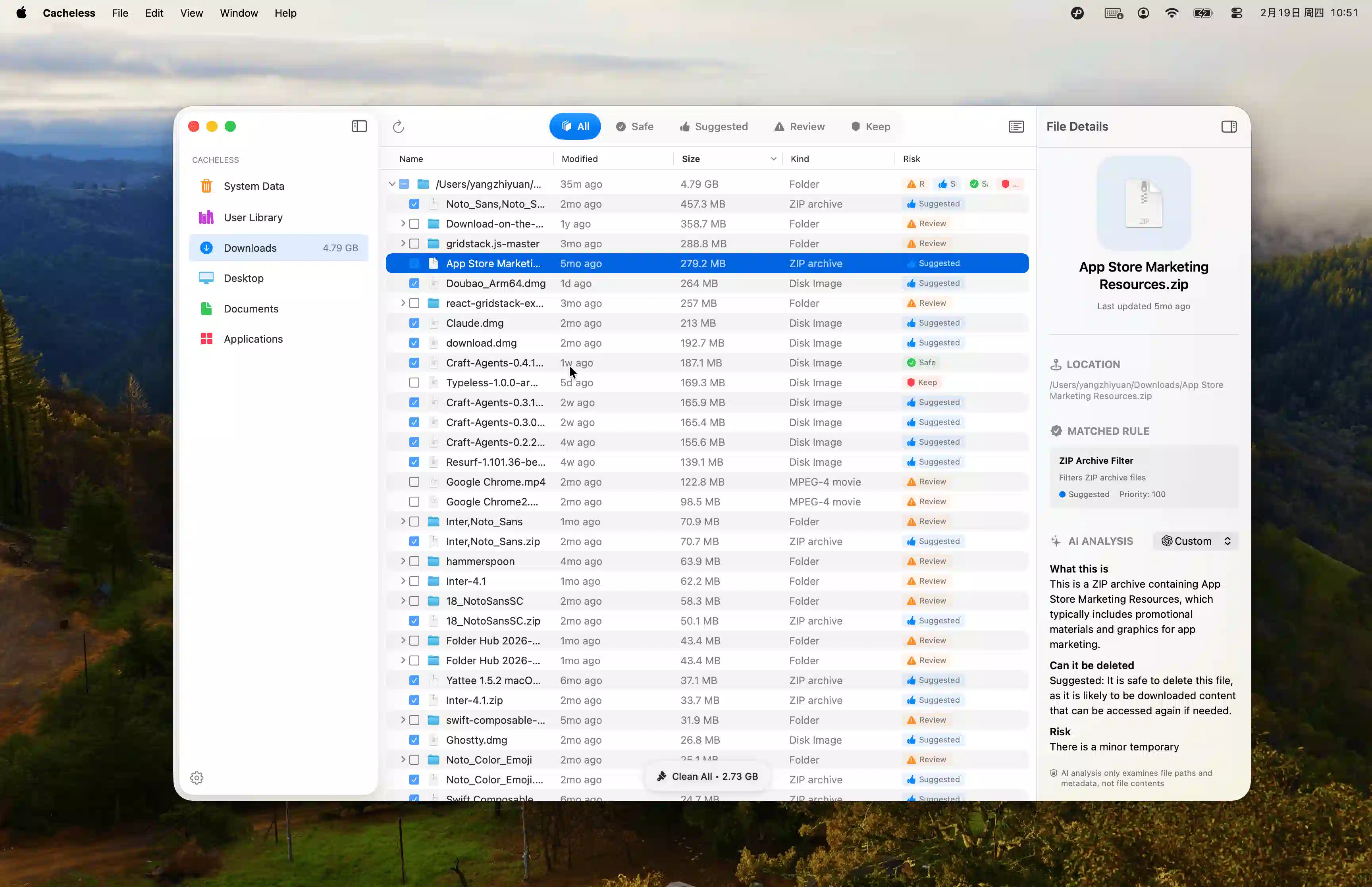 Cacheless — Mac Disk Cleaner Demo
